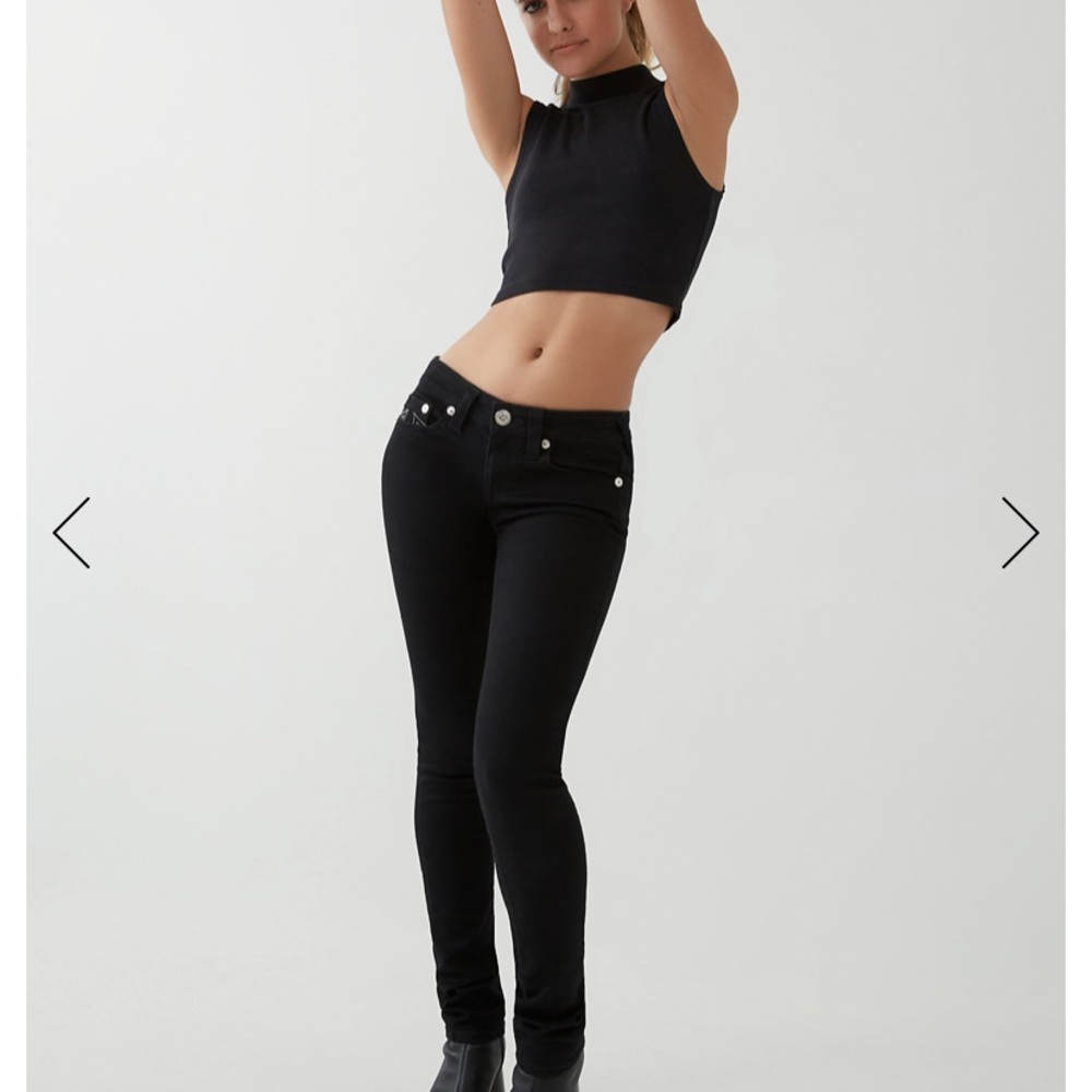True Religion Stella Low Rise Skinny Fit Jean Black 24